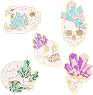 Enamel Lapel Pins Punk style 5Pcs Skeleton Brooch Badges Colorful Brooch Pin Set Clothing Backpack Accessories Funny Badge for Men Women Gifts