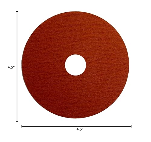 Image of Weiler 69853 Tiger Ceramic Alumina Resin Fiber Sanding & Grinding Disc, 4-1 /2 inch Diameter, 60 Grit, 7 /8 inch Arbor Hole (Pack of 25)