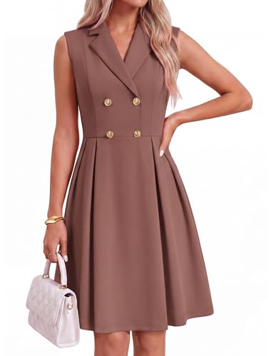 GRACE KARIN Women's 2026 Summer Business Casual Dress Brown XL - image 1