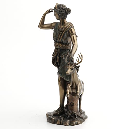 Estatua de Resina Veronese Diseño Diana Diosa Griega de la Caza 11 in miniatura 7