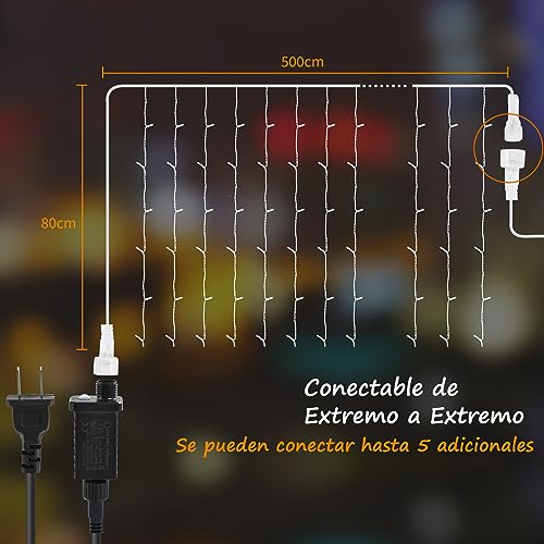 Consejos y comparativas para Comprar Luces de cortina para ventanas navideñas los mejores 10. 30 Imagen adicional