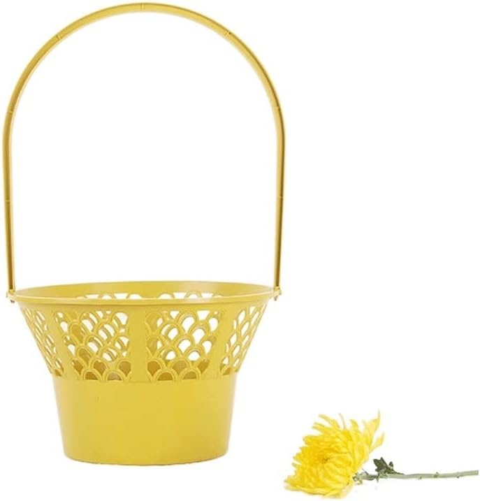 HBJWOV Flower Basket Portable Plastic Ritual Qingming(D)