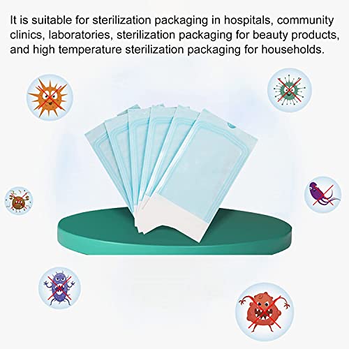 TMRBBesty 100 pcs Sterilisationsbeutel,Selbstdichtender Sterilisationsbeutel,Autoklav-Selbstverschließender Sterilisationsbeutel,Selbstdichtende Sterilisationsbeutel kleine,70 * 230MM