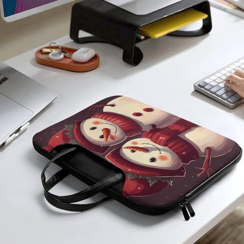 Bolso para portátil impermeable 17 pulgadas diseño de muñecos de nieve miniatura 7