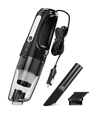 YANTU Car Vacuum Cleaner, Mini Car Vacuum with Power Suction, Portable Car Vacuum Cleaner with Long Corded, Portable Car Accessory for Quick Car Cleaning, Vacuum Cleaners for Car