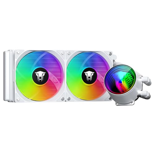 Jungle Leopard TK1 ARGB Wasserkühlung CPU Kühler 800-2000RPM ARGB PWM Lüfter,Für Intel LGA115X/1200/1700/1366/2011/2066,Für AMD: FM2/FM2+/AM3+/AM4/AM5 (240WH)