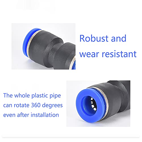 10Pcs Pneumatic Adapter Pneumatic Quick Fittings 8mm to 6mm Push Lock Connector Precision Durable Push Fit Fittings for Air Hose and Water Hose - Image 4