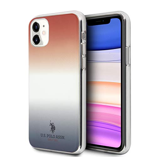 US Polo Assn USHCN61TRDGRB Coque de Protection pour iPhone 11 Rouge/Bleu