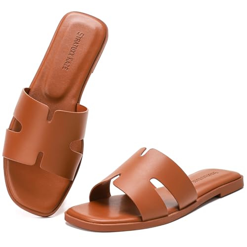 Image of Stratuxx Kaze Women's Open Toe Flat Dress Slide Sandals