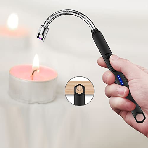 Encendedor eléctrico recargable con cuello flexible naranja miniatura 6