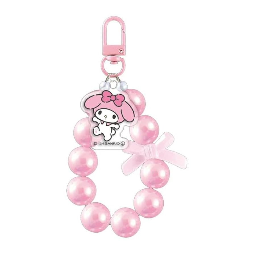 マイメロディ ♥ 1999年 キーホルダー 昔 ビーズ　チャーム マイメロディ ♡ ファスナー チャーム ビーズストラップ 1999年