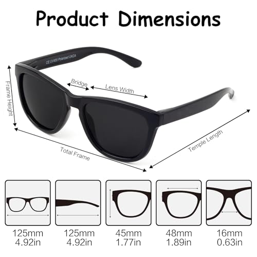 Face Shadow Sonnenbrille Kinder Polarisiert 2-6 Jahre Mädchen Jugendliche Jungen Kleinkind UV400 Schutz Leicht