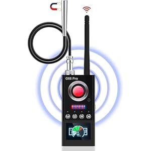 GUMOZU Hidden Devices Detector, Pro Hidden Camera detectors with AI Auto Scan, Magnetic GPS Tracker/Bug Detectors Anti-Spy Detector, Listening Device Detector, Infrared Camera Finder, LED Display