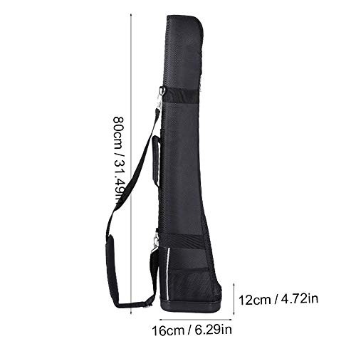 Golf Schlägertasche, Nylon Material, 80 cm Länge, 16 cm Breite, 3 Schläger Kapazität, mit Reißverschlusstasche und Trageriemen, für Training und Wettkämpfe