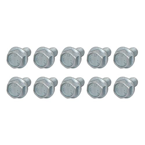 Image of METALLIXITY Flanged Hex Head Bolts (5 /16-18 x 5 /8 inch) 20pcs, Hexagon Serrated Flange Bolt Carbon Steel Screw - for House Construction Hardware Fasteners
