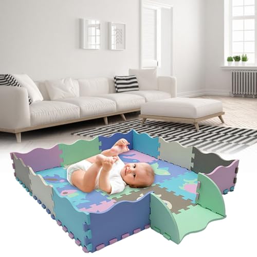 Estera de juego para bebés, alfombra de rastreo de bebés, alfombra de piso de bebé plegable, no tóxica, espuma XPE, impreso en ambos lados e impermeable, estera de juego plegable grande, estera de ras