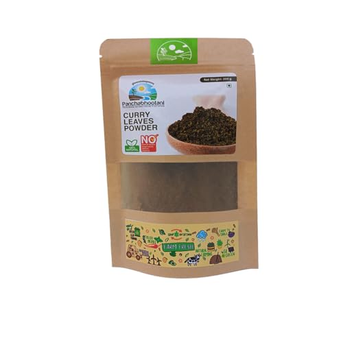Panchabhootani Curry Leaves Chutney Powder 200g : Instant, Dip or Sprinkle, Authentic Recipe, Nutrient-rich, Rice Seasoning, Natural Flavour, No Added Colour, Traditional & Flavourful Side Dish