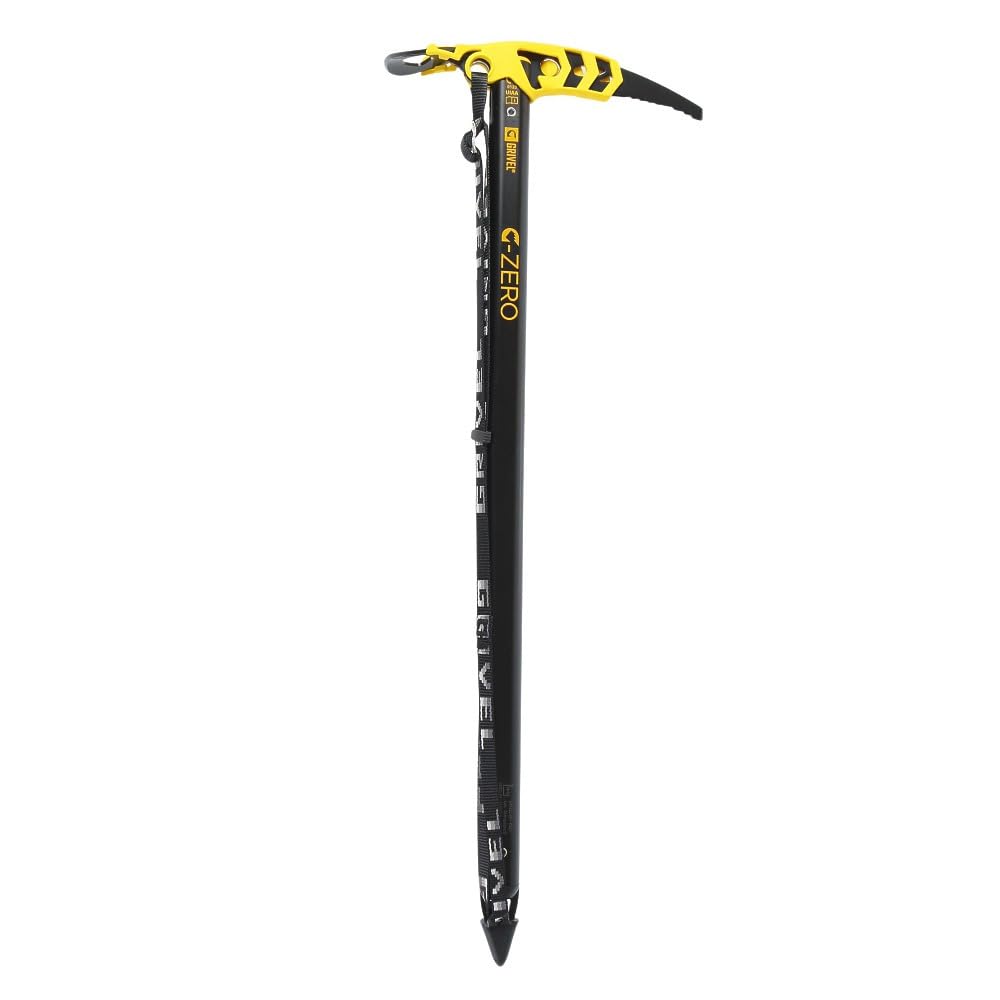 GrivelG Zero Black ice axe c/Long EVO 66 cm CE mountaineering pilots, unisex adults, 66