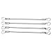 M METERXITY 2mmx10cm Lanyard Security Cable Ropes 4pcs, Apply to Outdoors (304 Stainless Steel, Silver)