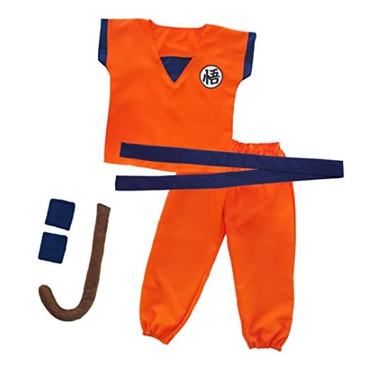 Niños Disfraz para Bola del Dragón Son Goku Traje de Entrenamiento Ropa (S)