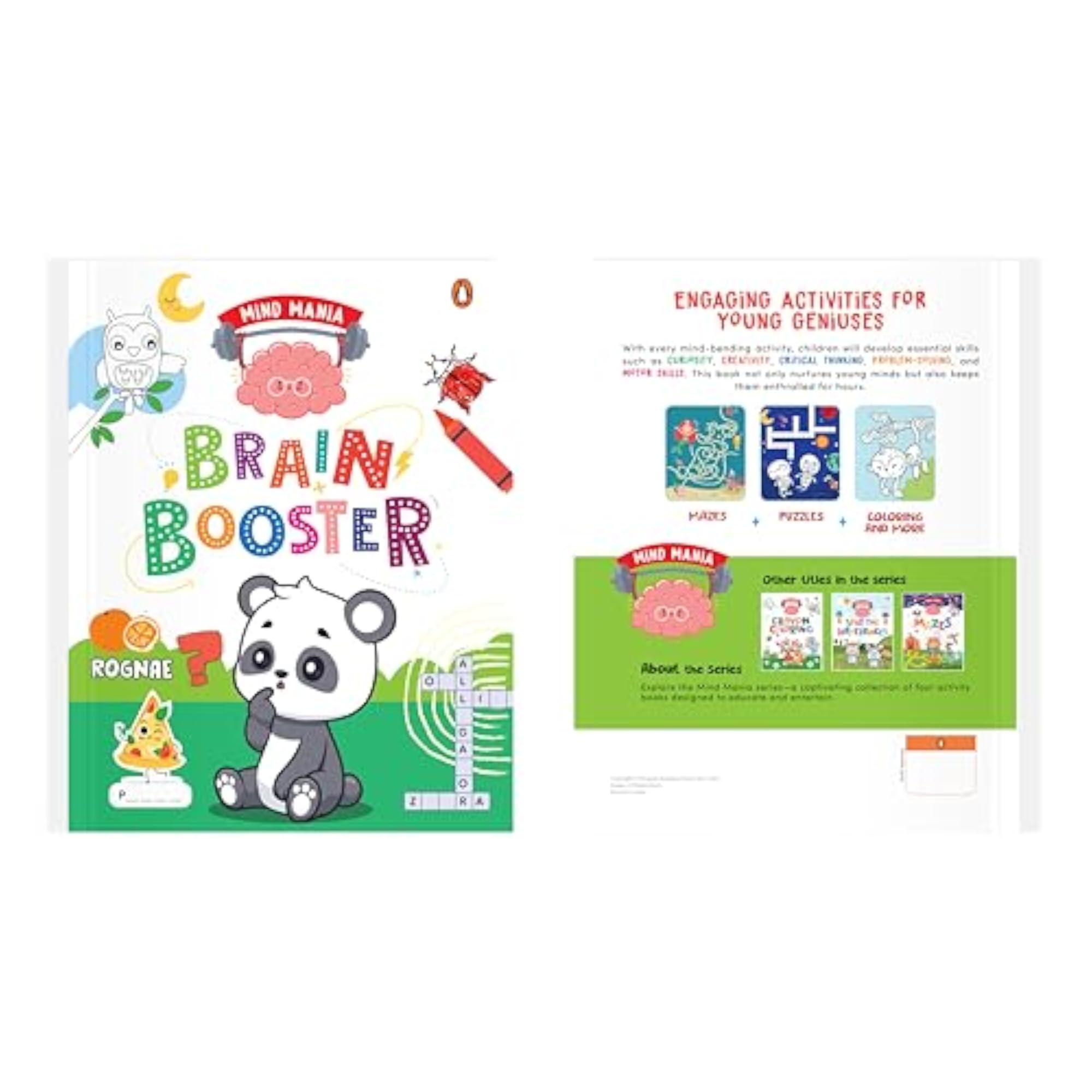 Brain Booster Activity Book Fun Puzzles, Mazes & Jumble Words for 4+