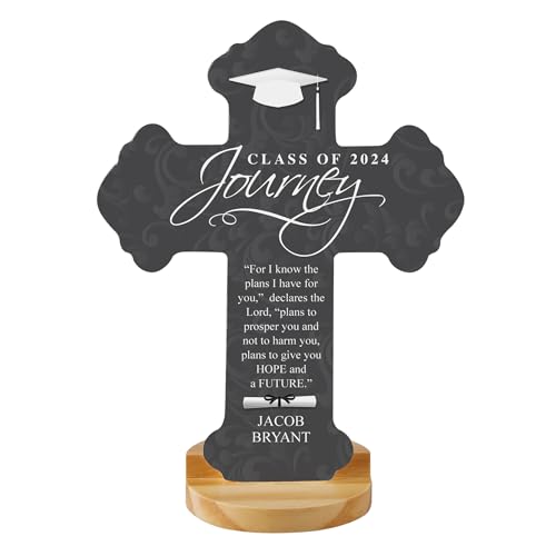 Let's Make Memories Personalized Graduation Prayer Cross - Religious Graduation Gift - Class of 2024