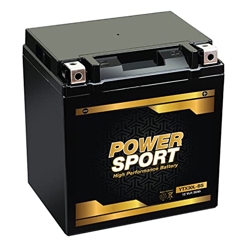 ExpertPower YTX30L-BS AGM Motorcycle Battery 12V 30Ah - 300 CCA ETX30LA YIX30L-BS Replacement UTV ATV Battery for Sportsman Ranger RZR Touring Sealed Maintenance-Free 4 Wheeler Batteries