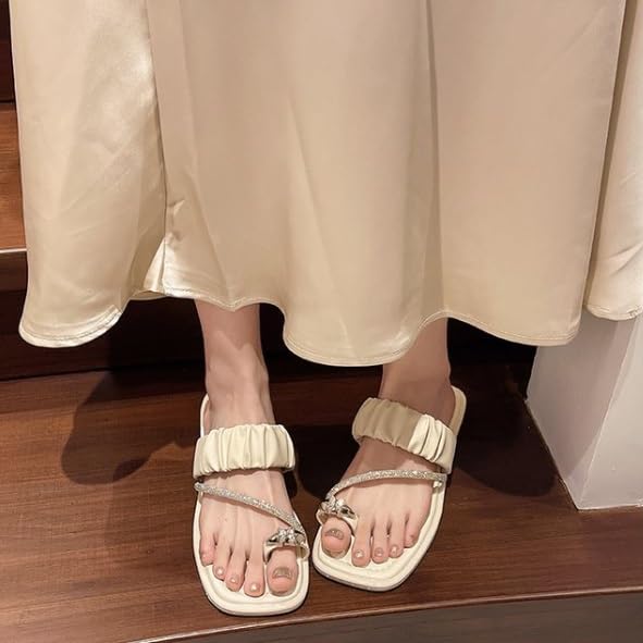 Women's Versatile Toe Sandals With Soft Soles and Diamond Sandals2
