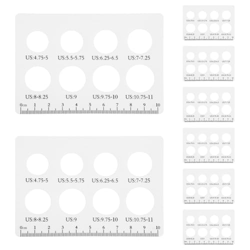 CIMAXIC 20pcs Finger Ring Size Tool: Jewelers Measurement Card with US Size 5-11 - Inner Diameter Ring Gauge for Engagement Bands - Hand Measuring Ruler
