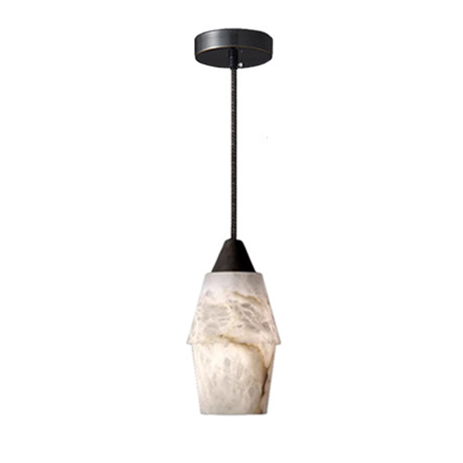 Nuovo lampadario a sospensione in marmo in stile cinese da 7,8 pollici