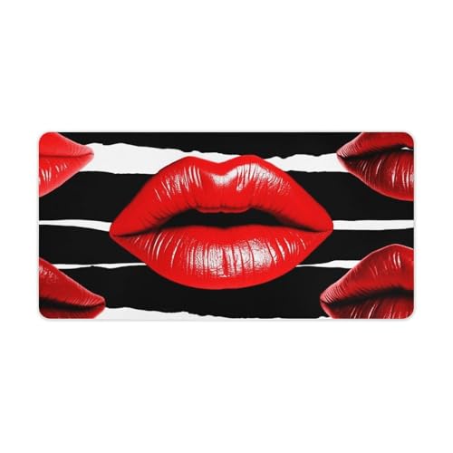Tapis de souris de jeu Red Lips Kiss pour sublimer votre bureau à la maison
