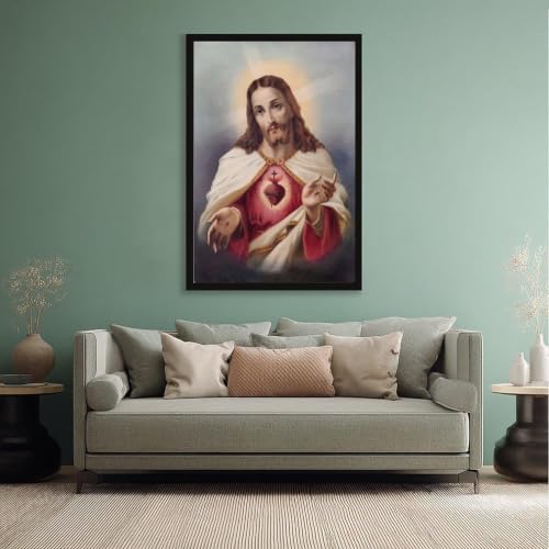Toile Sacré-Cœur de Jésus pour briser la monotonie d'un mur blanc
