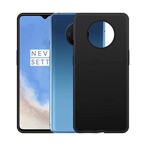 Image of Case Creation Luxurious OG Series for Oneplus7T Case Cover,Anti-Dirty Slim Case Frosted Matte Cute Candy TPU Raised Bezel (Splash of Color) Back Cover for Oneplus 7T -Black