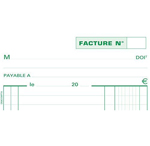EXACOMPTA Lot de 10 Manifolds FACTURE 105 x 135 mm 50 Feuillets dupli