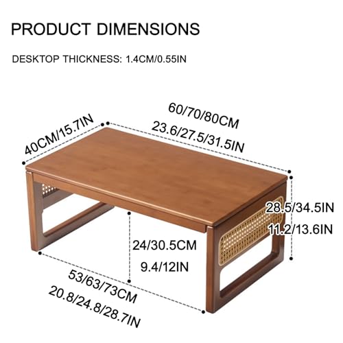Table pliante en bambou compacte pour petits espaces et salons - 3