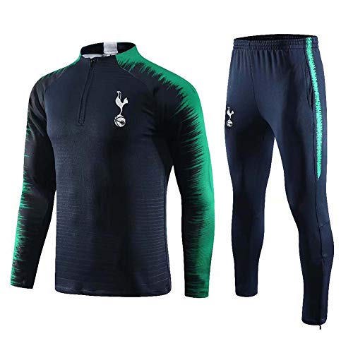 XCJ トッテナムフットボールジャージー長袖ジャケットスーツメンズフットボールトレーニングスーツセーターフットパンツ外観スーツ (W1,L)