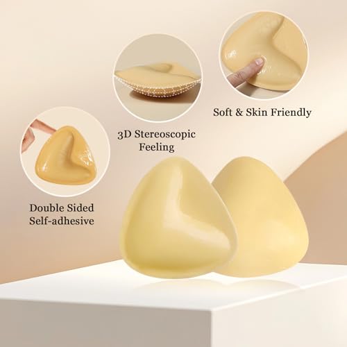 Double Sided Sticky Bra Inserts Invisible Push Up Lift Self Adhesive Bra Pads for Bikini Swimsuits Sports Bra3