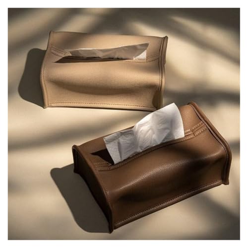 Caja de toallas de papel PU y pañuelos de cuero para almacenamiento en salón y comedor 5