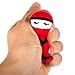 ArtCreativity Squishy Ninja Party Favors - Set of 12 - 2.5 inch Ninja Stress Toys - Ninja Figurine Party Favors with 6 Red 6 Black - Slow Rising Squishy Fidget Ninja Stress Relief Balls