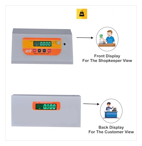 Image of GRAMTECHNOLOGY Pole Weighing Scale 150kg x 10 gm Weight Machine for Shop, Factory, kirana store, Sweet shop Digital computer kanda and other uses 66 (150 kg)