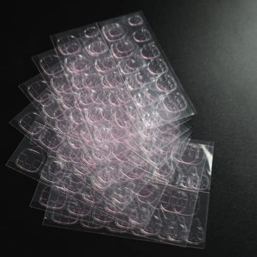 50Pcs Jelly Glue Self-Adhesive Double Sided Nail Sticker For Press On Nails Water Proof Transparent Pink Color False Nail Easy To Apply Quick Tips Nail Glue 1200 Tape #TOP1
