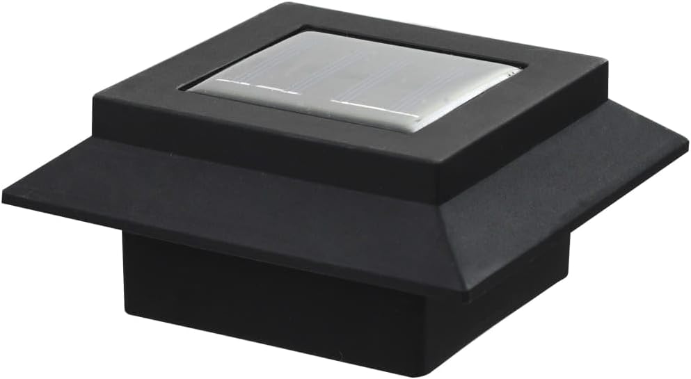 vidaXL Solar Lamp Set of 6 Black Plastic 4.7 in Square Solar Lamp