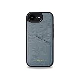 COGURE スマホケース iPhone16e用 ケース 本革 シュリンクカーフレザー カード入れ シンプル おしゃれ ギフトボックス付き COPC2 ブルーリン