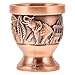 ARTSEWPLY Vintage Copper Shot Glass Set, Retro Decorative Metal Liquor Goblet, Small 1oz Antique Style Drinking Cup for Home Bar and Party Use