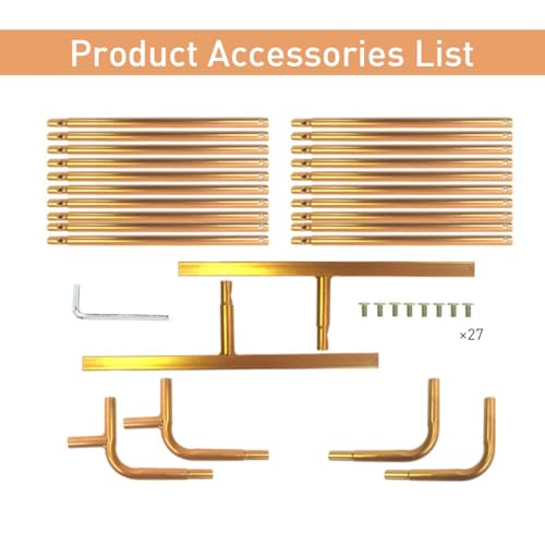 Image of Supvox Square Balloon Arch Stand - Gold Party Decoration Stand - Metal Arch Backdrop Stand /Wedding Arch Stand - Adjustable Arch Stand for Decoration Ceremony, Birthday, Party Supplies (6.6x6.6FT)