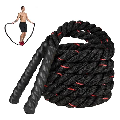 Comba de saltar para adultos, fitness, con pesas, 1,3 kg, cuerda de saltar, para entrenamiento muscular, para entrenamiento de cuerpo entero, para mujeres y hombres, interior y exterior