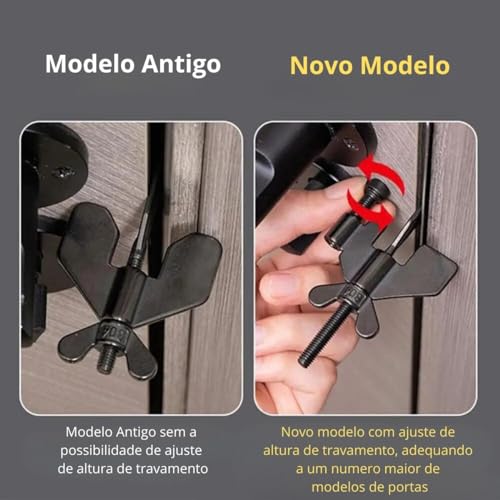 Trava Porta Para Hotel Pousada AirBnb Portátil Com Regulagem Sua Segurança Em Primeiro Lugar