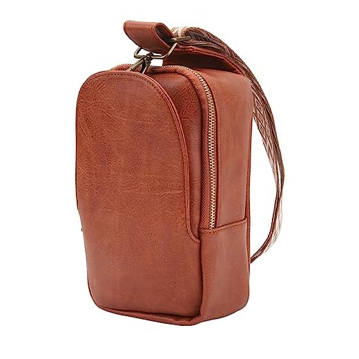 Bolsa Tipo Tiracolo, Bolsa Tiracolo Vintage de Couro PU para Mulheres, Bolsa Peitoral Elegante e Espaçosa para Fones de Ouvido (Marrom)