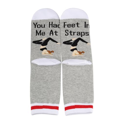 Image of JNIAP Pilates Socks Pilates Lover Gifts You Had Me At Feet In Straps Pilates Instructor Socks Pilates Mom Sock