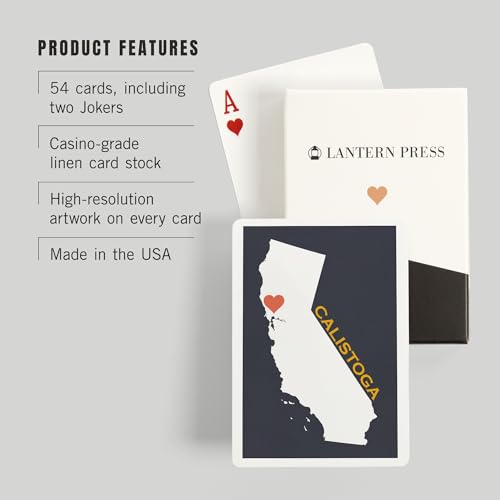 Baraja de Cartas Póker Lantern Press Calistoga 52 naipes miniatura 3